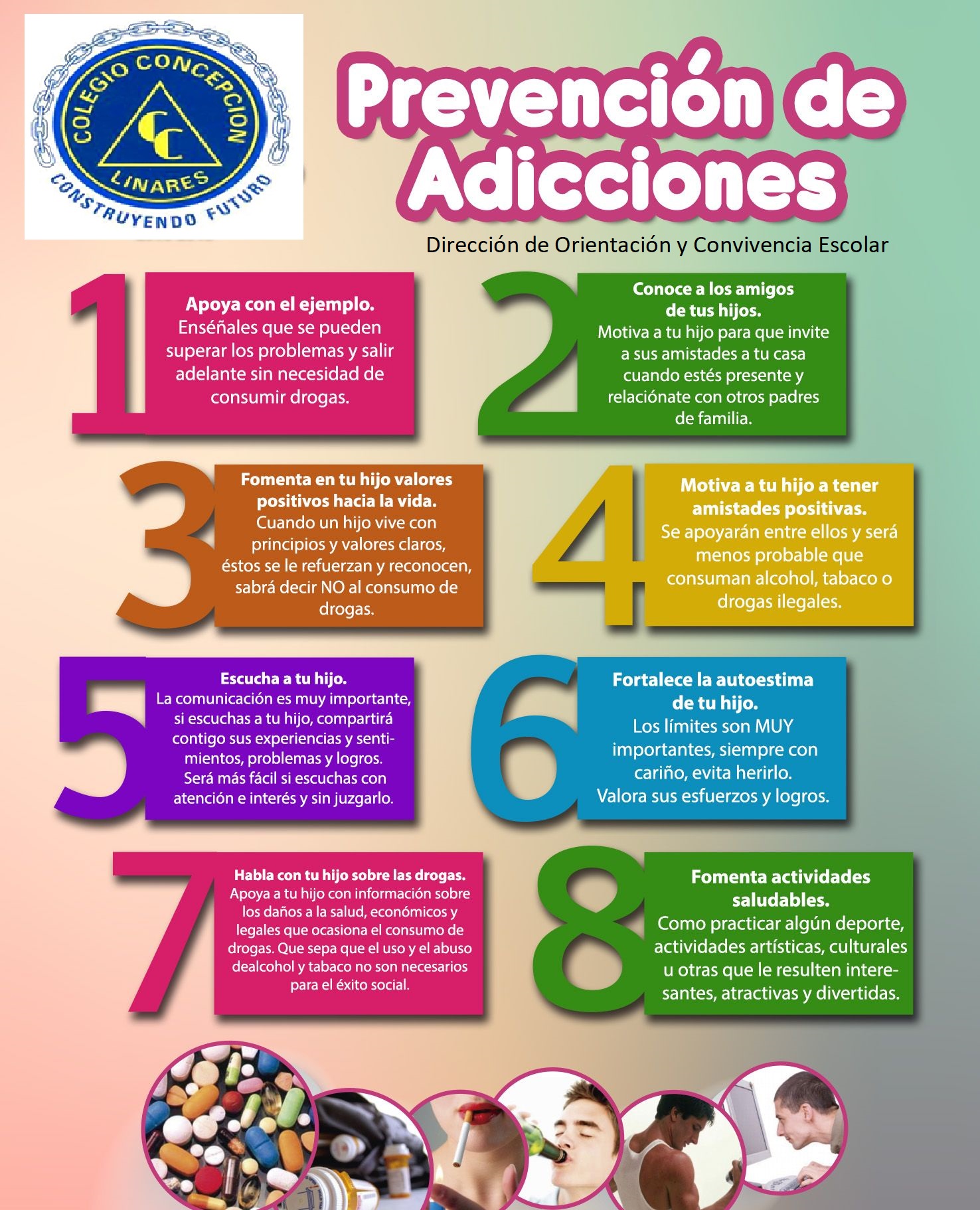 Prevenir el consumo de alcohol y drogas es tarea de todos Colegio concepción Linares