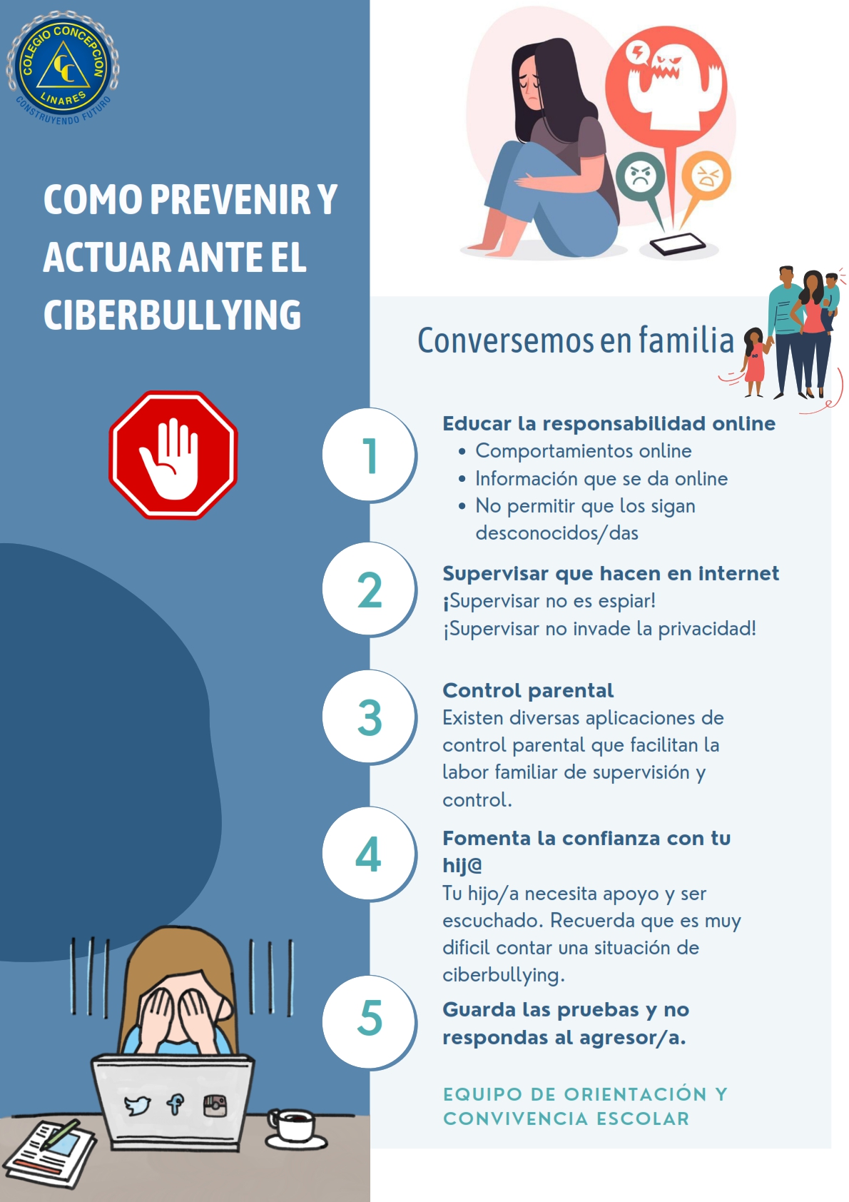Como Prevenir Y Actuar Ante El Cyberbullying Colegio Concepción Linares 0280